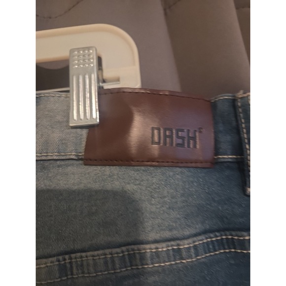 Dash American Designers Blue Distressed‎ Jeans, Ripped Moto Jeans, Men's 48x34 - Picture 7 of 9